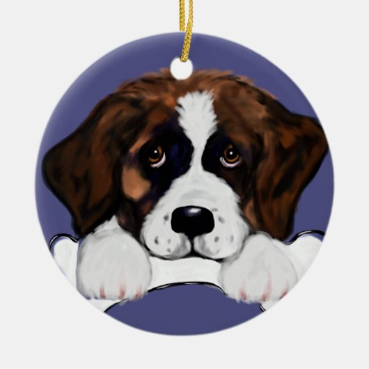 Saint Bernard Keramisch Ornament (Voorkant)
