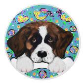 Saint Bernard Keramische Knop (Voorkant)