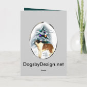 Saint Bernard kerstcadeaus Feestdagen Kaart (Achterkant)