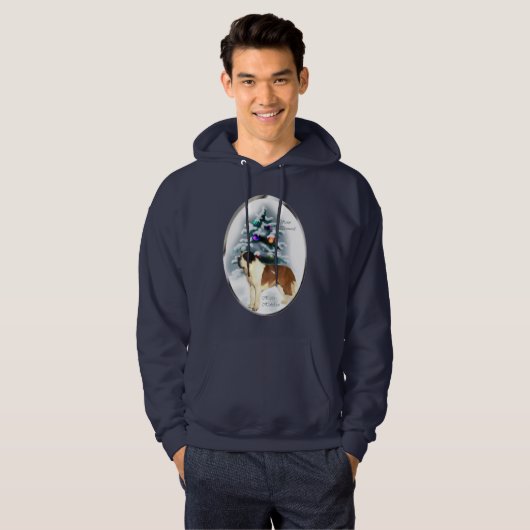 Saint Bernard kerstcadeaus Hoodie (Voorkant volledig)