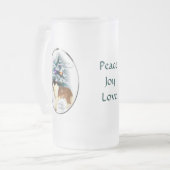 Saint Bernard kerstcadeaus Matglas Bierpul (Voorkant links)