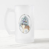 Saint Bernard kerstcadeaus Matglas Bierpul (Links)