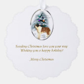 Saint Bernard kerstcadeaus Ornament Kaart (Achterkant)