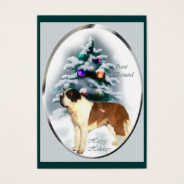 Saint Bernard kerstcadeaus Visitekaartjes