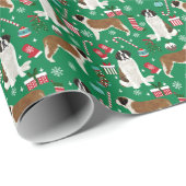 Saint Bernard Kerstdog Cadeaupapier (Rol Hoek)