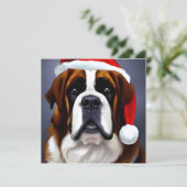 Saint Bernard Kerstmis (Staand voorkant)
