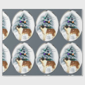 Saint Bernard Kerstmis Cadeaupapier (Vlak)