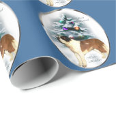Saint Bernard Kerstmis Cadeaupapier (Rol Hoek)