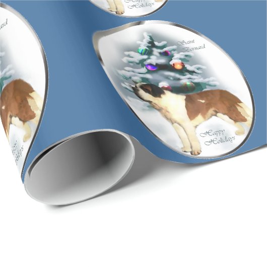 Saint Bernard Kerstmis Cadeaupapier (Rol Hoek)