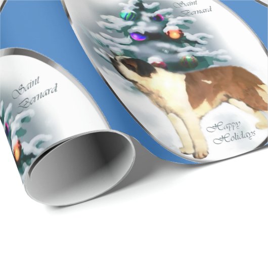 Saint Bernard Kerstmis Cadeaupapier (Rol Hoek)