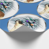 Saint Bernard Kerstmis Cadeaupapier (Hoek)