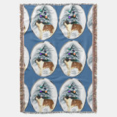 Saint Bernard Kerstmis Deken (Voorkant Verticaal)