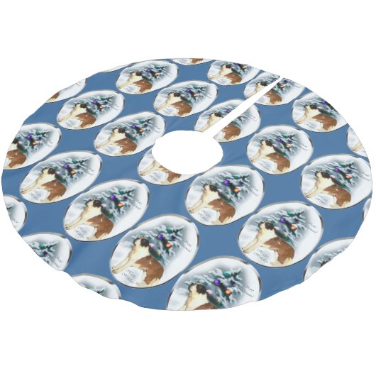 Saint Bernard Kerstmis Kerstboom Rok (Gekanteld)