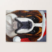 Saint Bernard Kerstmis Legpuzzel (Horizontaal)