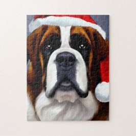 Saint Bernard Kerstmis Legpuzzel