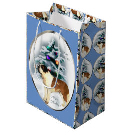 Saint Bernard Kerstmis Medium Cadeauzakje