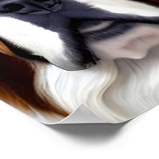 Saint Bernard Kerstmis Poster (Hoek)