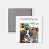Saint Bernard Kunstgeschenken Magneet (Voorkant / Achterkant)