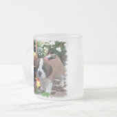 Saint Bernard Kunstgeschenken Matglas Koffiemok (Voorkant links)
