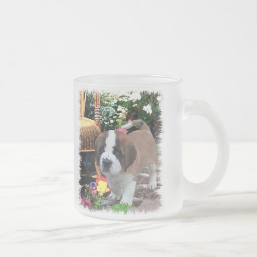 Saint Bernard Kunstgeschenken Matglas Koffiemok (Rechts)