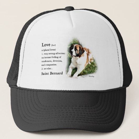 Saint Bernard Kunstgeschenken Trucker Pet (Voorkant)