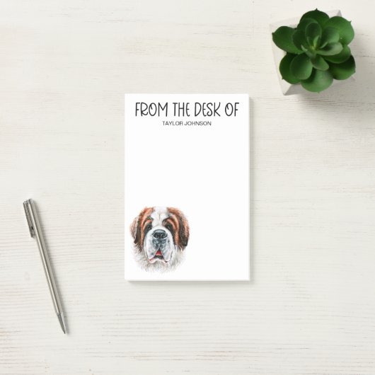 Saint Bernard liefhebber Post-it® Notes (Kantoor)