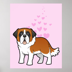Saint Bernard Love Poster