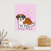 Saint Bernard Love Poster (Keuken)