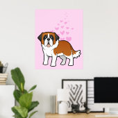 Saint Bernard Love Poster (Thuiskantoor)