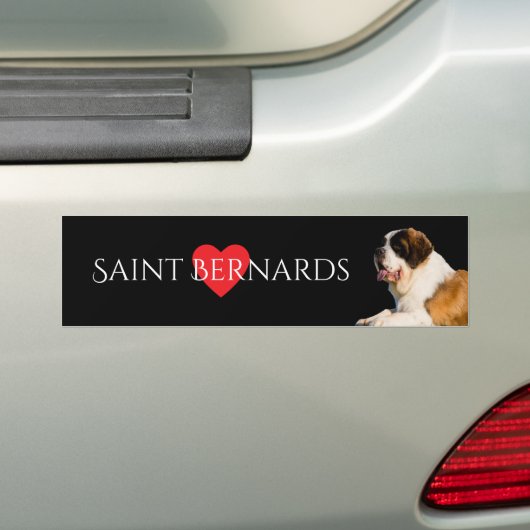 Saint Bernard Lover Bumpersticker (Op auto)