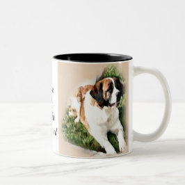 Saint Bernard Lovers Gifts Tweekleurige Koffiemok