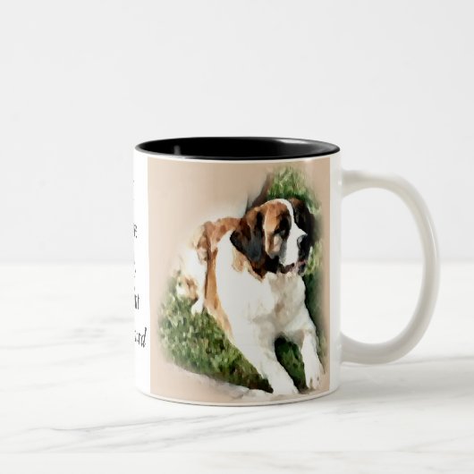 Saint Bernard Lovers Gifts Tweekleurige Koffiemok (Rechts)