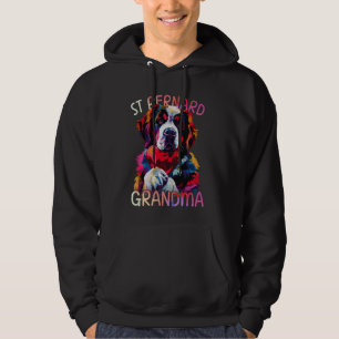 Saint Bernard Lovers Hart Pop Art Womens St Berna Hoodie