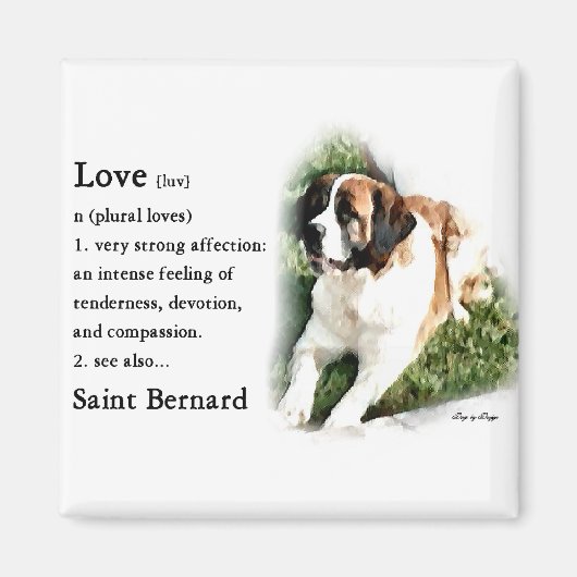Saint Bernard Lovers Magneet (Voorkant)