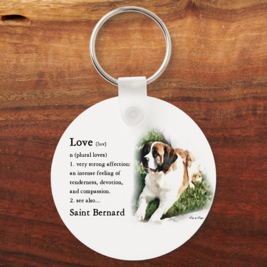 Saint Bernard Lovers Sleutelhanger (Voorkant)