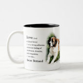 Saint Bernard Lovers Tweekleurige Koffiemok (Links)