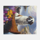 Saint Bernard op een peddel: Een Schilderachtig av Fleece Deken (Voorkant (Horizontaal))