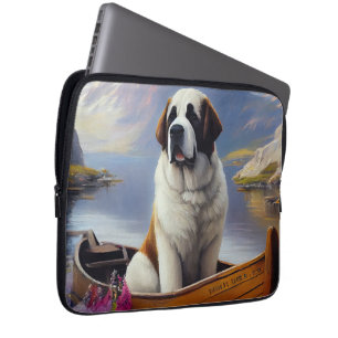 Saint Bernard op een peddel: Een Schilderachtig av Laptop Sleeve