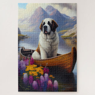 Saint Bernard op een peddel: Een Schilderachtig av Legpuzzel