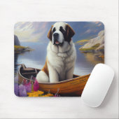 Saint Bernard op een peddel: Een Schilderachtig av Muismat (Met muis)