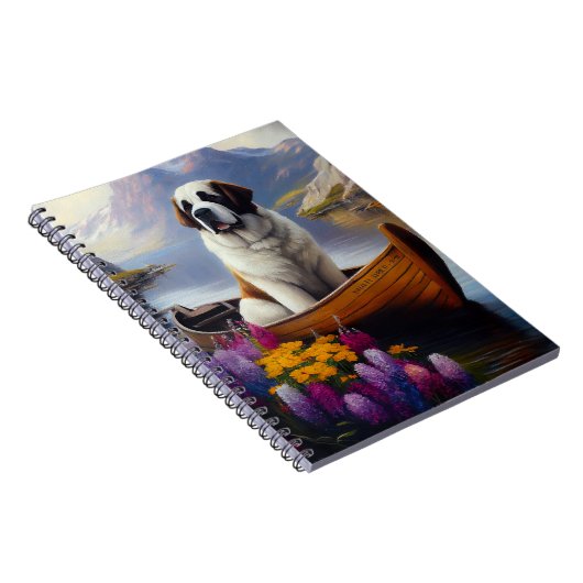 Saint Bernard op een peddel: Een Schilderachtig av Notitieboek (Rechterzijde)