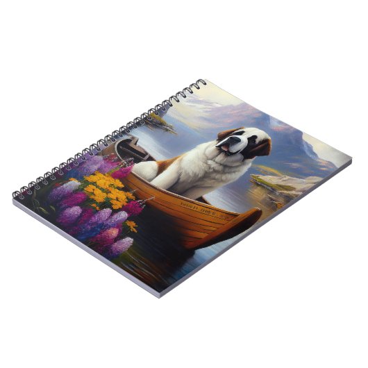 Saint Bernard op een peddel: Een Schilderachtig av Notitieboek (Linkerzijde)
