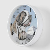 Saint Bernard Painting - Cute Original Dog Art (Hoek)