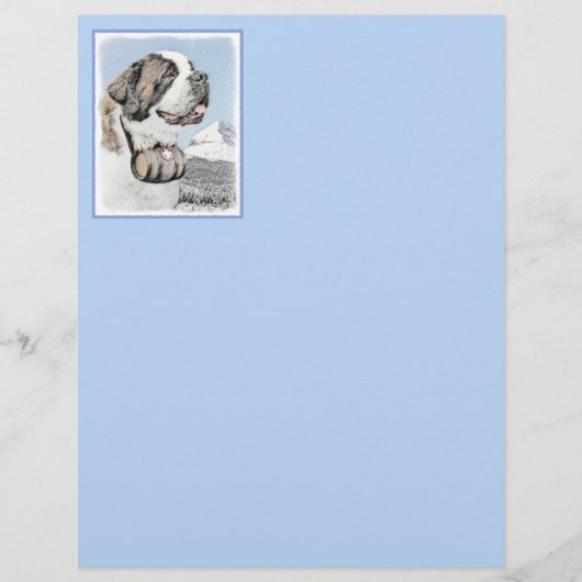 Saint Bernard Painting - Cute Original Dog Art (Voorkant)