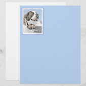 Saint Bernard Painting - Cute Original Dog Art (Voorkant / Achterkant)