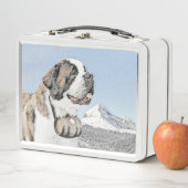 Saint Bernard Painting - Cute Original Dog Art (In situ)