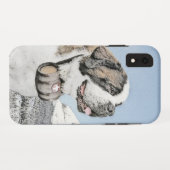Saint Bernard Painting - Cute Original Dog Art Case-Mate iPhone Case (Achterkant (horizontaal))