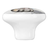 Saint Bernard Painting - Cute Original Dog Art Keramische Knop (Zijkant)