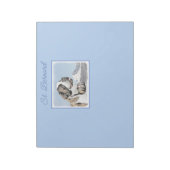 Saint Bernard Painting - Cute Original Dog Art not Notitieblok (Linkerzijde)