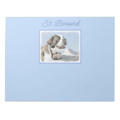 Saint Bernard Painting - Cute Original Dog Art not Notitieblok (Voorkant)